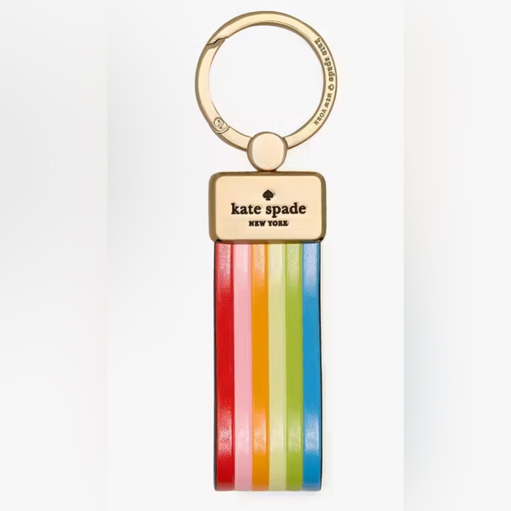 Kate Spade Rainbow Pride Gift Set Shirt Crossbody Bag & Keychain Charm NWT - Picture 4 of 16
